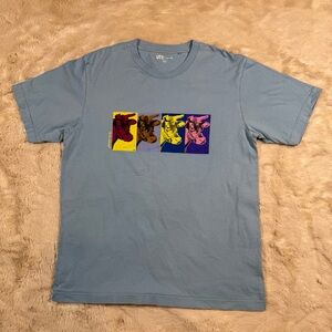 UNIQLO UT ×Andy Warhol Cow Graphic T-shirt Light Blue Size L